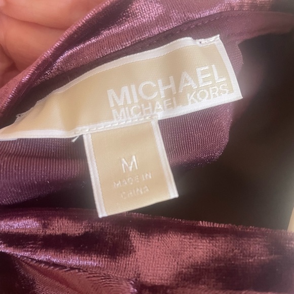 Michael Kors crushed velvet look dress - beautiful plum color. Size - Med - Picture 5 of 6